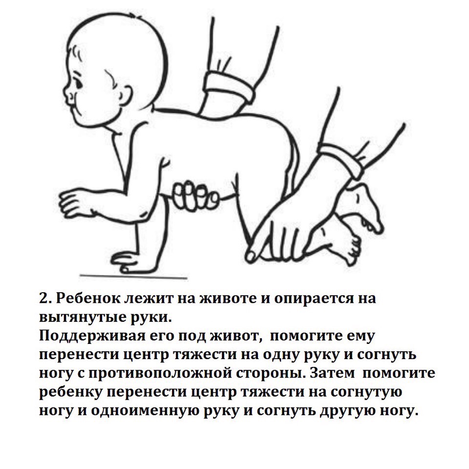 Как научить ребенка вставать на четвереньки и ползать