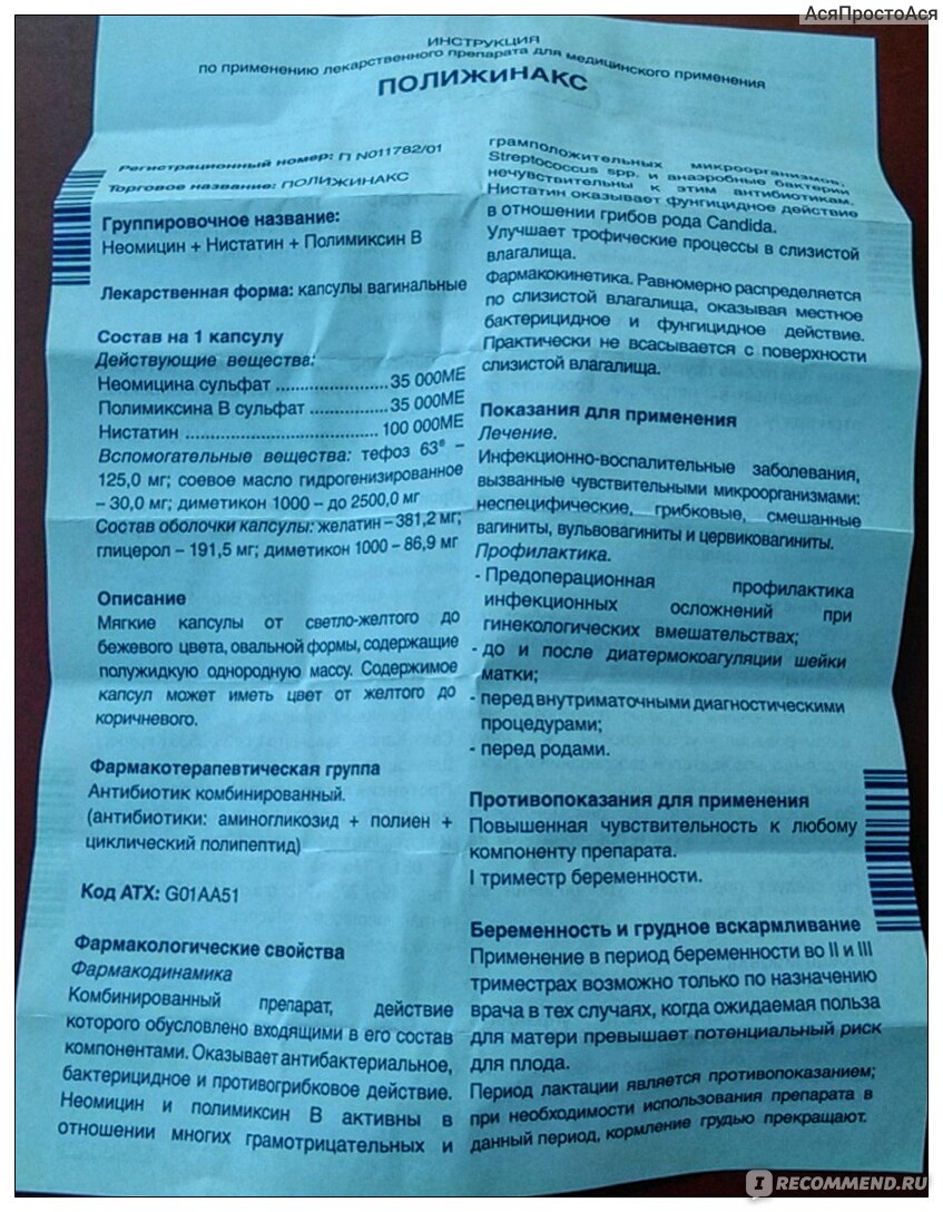 Свечи полижинакс: инструкция по применению в гинекологии и дешевые аналоги