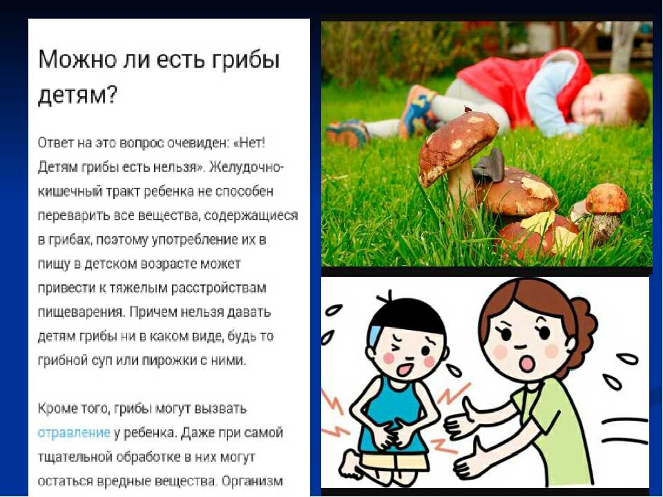 Со скольки лет можно давать грибы детям?
