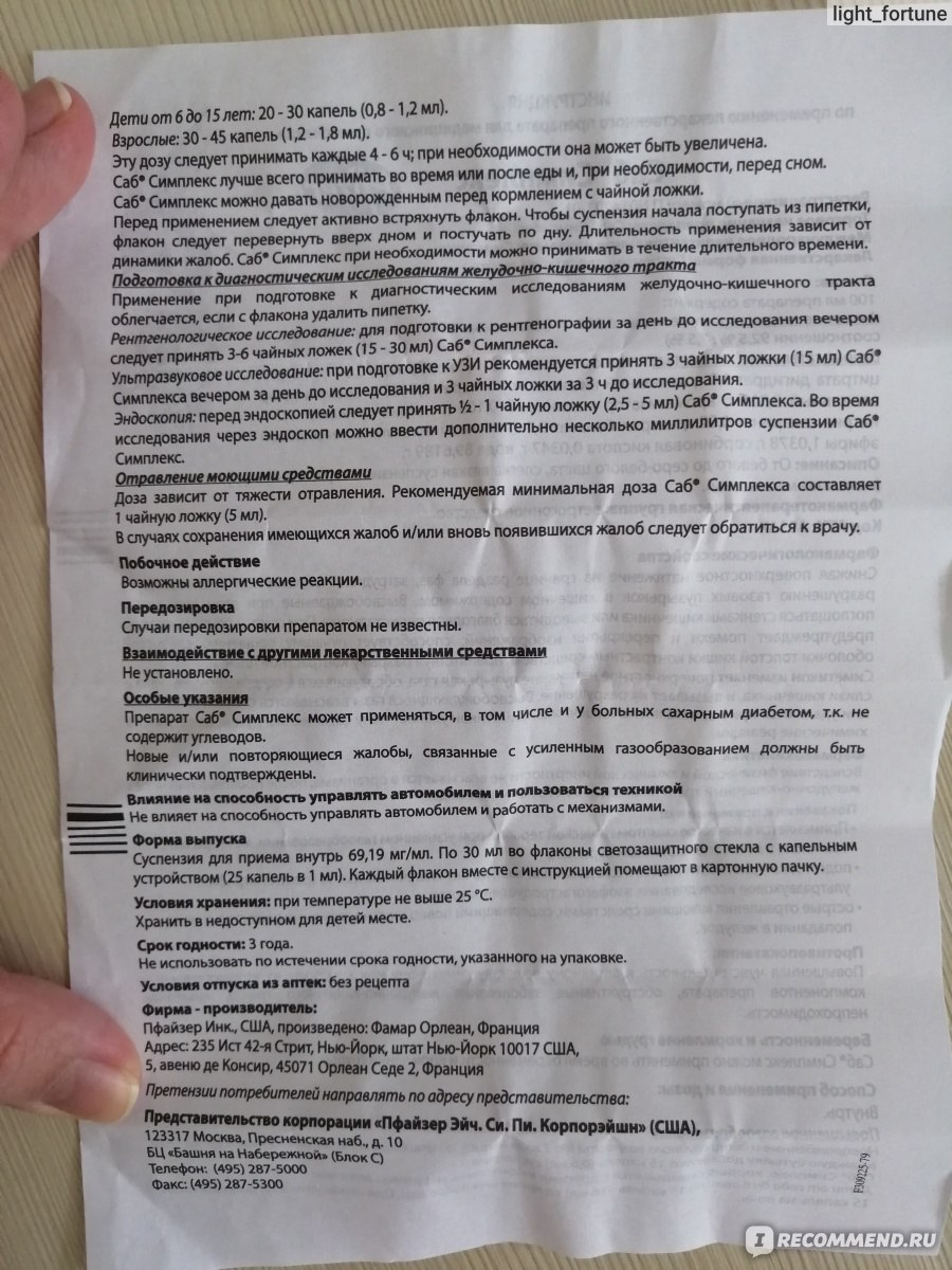 Саб симплекс - состав, механизм действия, показания и противопоказания к применению