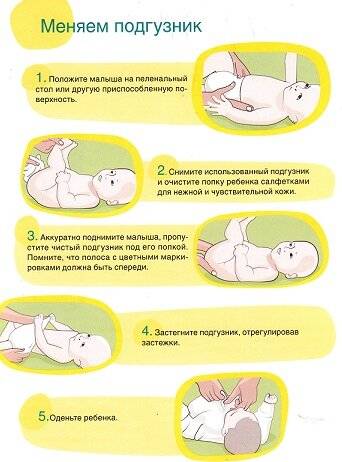 Как часто менять подгузник новорожденному