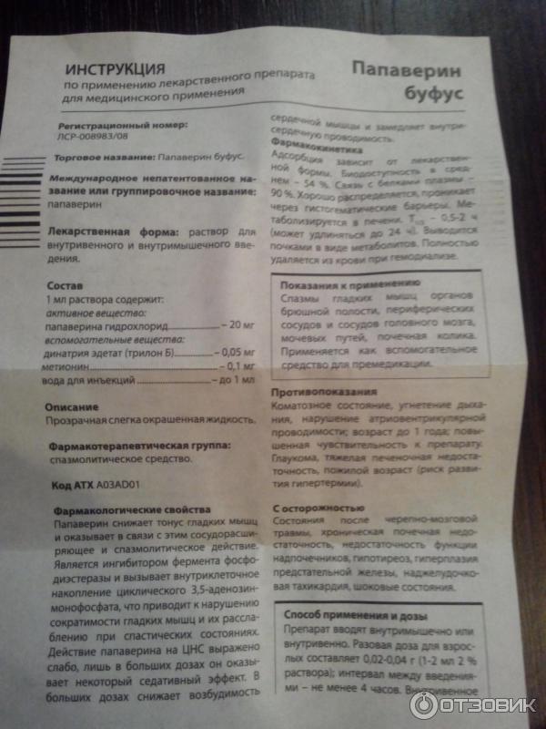 Папаверин (papaverine)