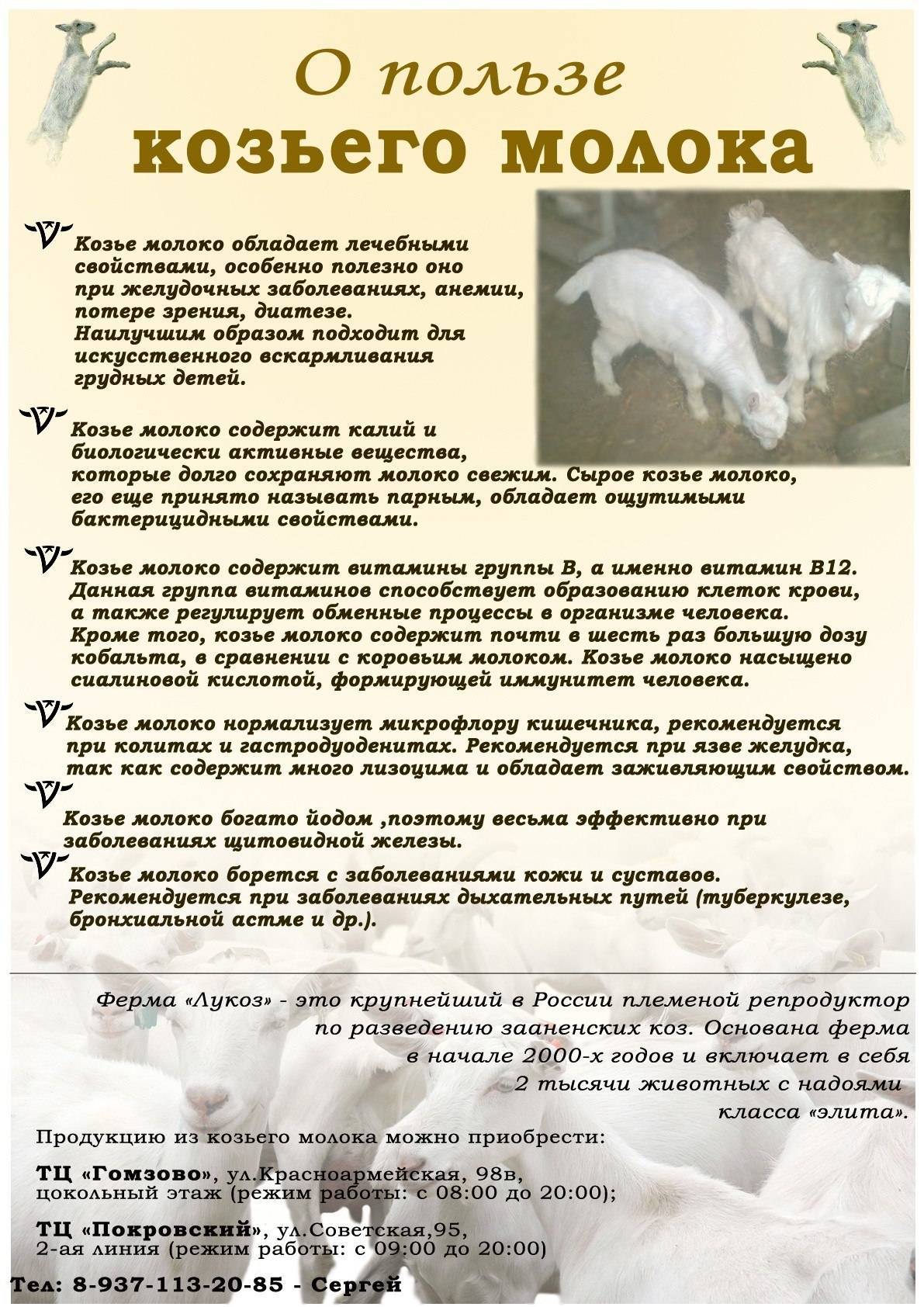 Козье молоко детям