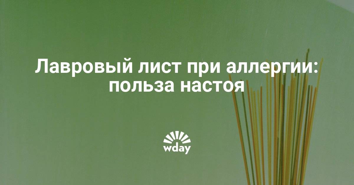 Лавровый лист от аллергии для новорожденных: как заваривать, пошаговые рецепты