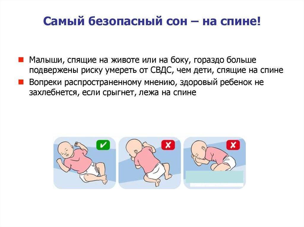 Можно ли новорожденному спать на животе и чем это опасно?