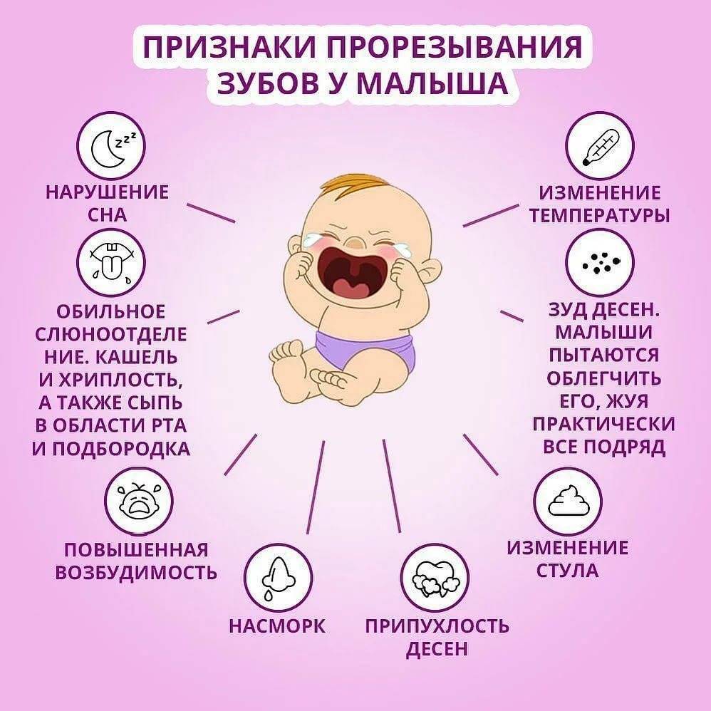 При прорезывании зубов у ребенка поднялась температура