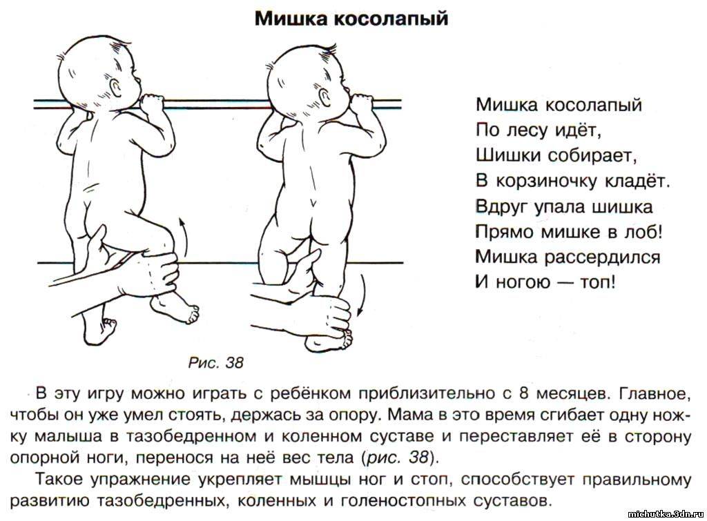 Упражнение мишка косолапый. Комплекс упражнений 2 для грудничков. Упражнения для малыша 6 месяцев. Зарядка для грудничков от 0 до 3 месяцев.