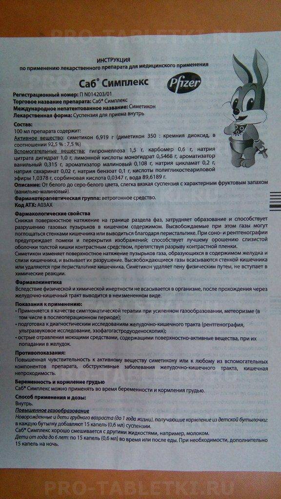 Инструкция по применению Саб Симплекса для новорожденных и дозировка при ГВ