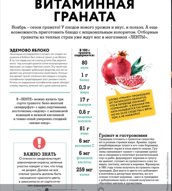Гранат для детей: польза и как давать ~