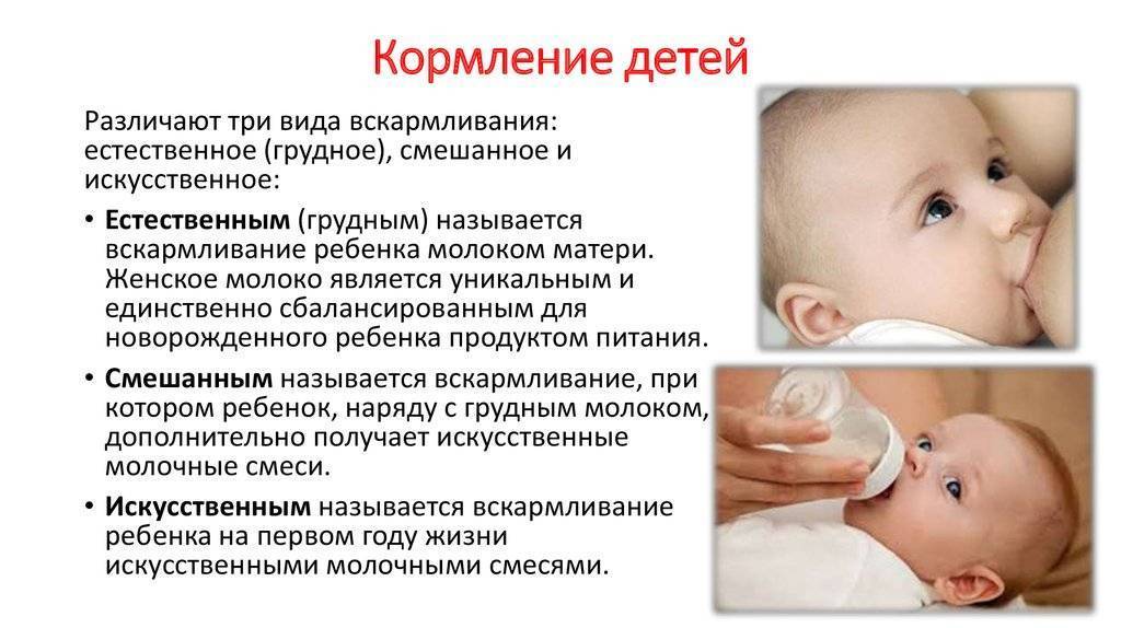 Грудное и искусственное вскармливание