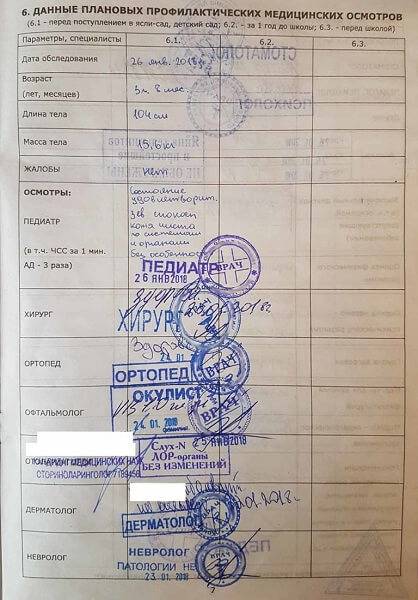 Справка в детский сад по форме 026/у в тюмени