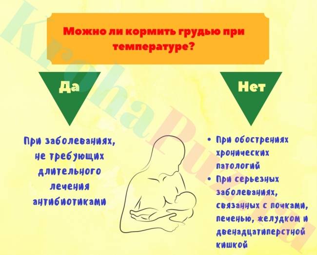 Можно ли кормить грудным молоком если у мамы поднялась температура