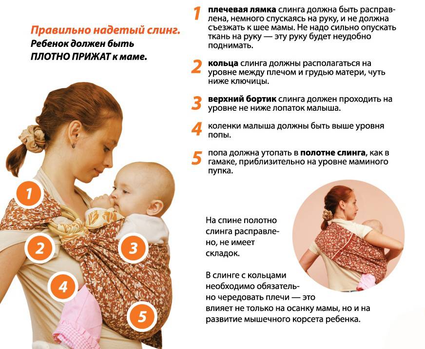 С какого возраста можно носить ребенка в слинге