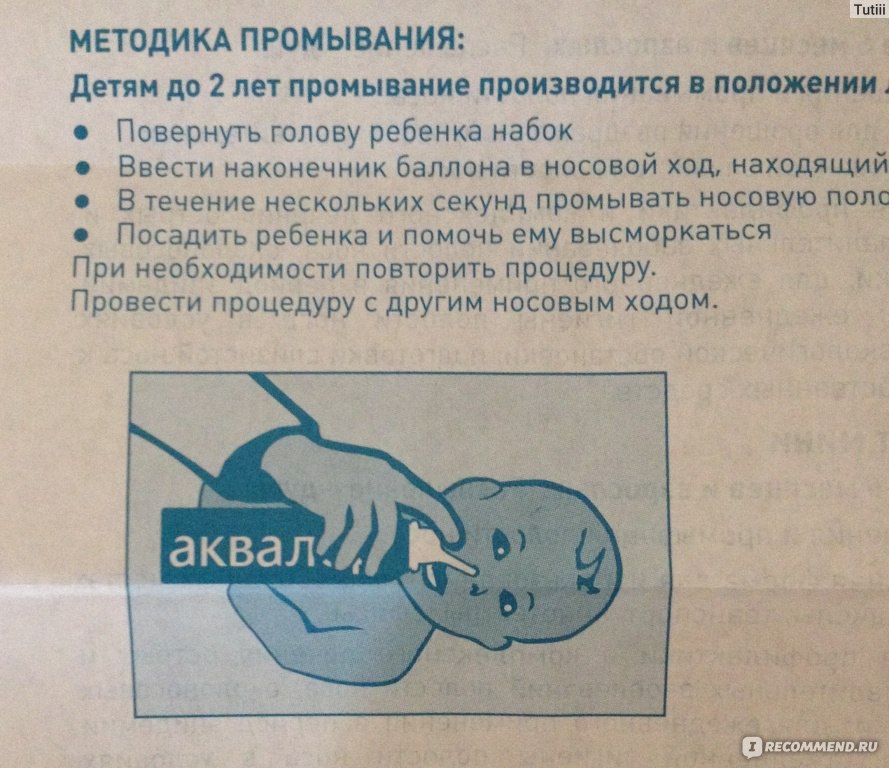 Промывание носа ребенку