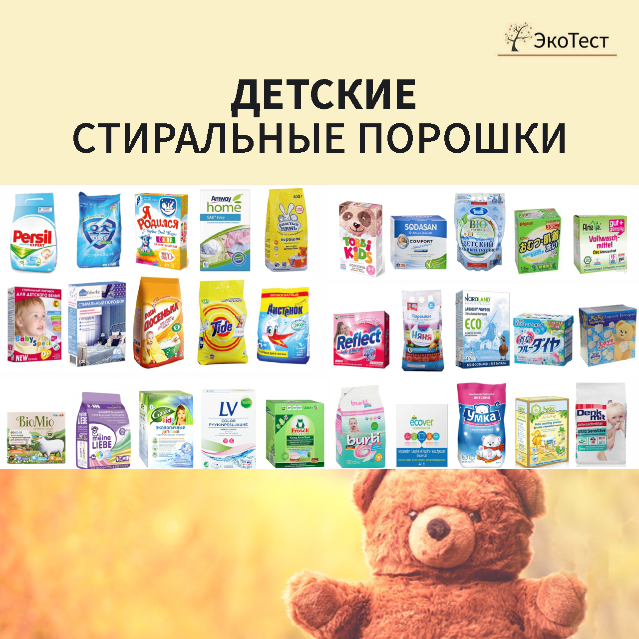 Детские порошки для новорожденных — рейтинг самых безопасных 2024
