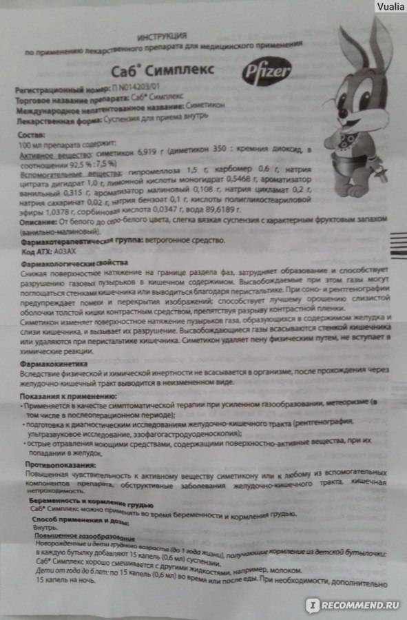 «cаб cимплекс»: инструкция для новорожденных на грудном вскармливании