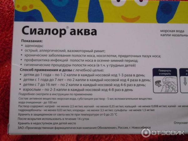 Сиалор аква для детей инструкция по применению | sialor