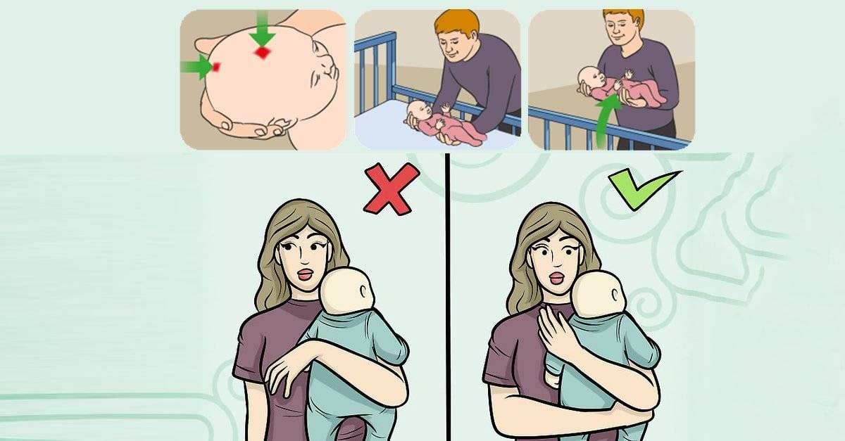 Как брать новорожденного на руки — советы родителям