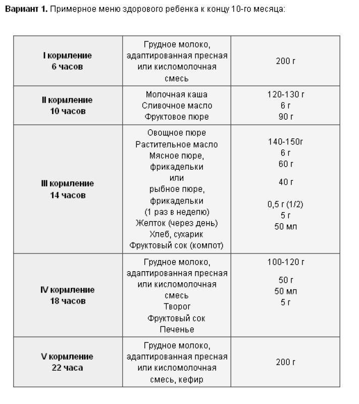 Меню ребенка в 9 месяцев: 3 правила кормления ребенка до года, желательные и нежелательные продукты