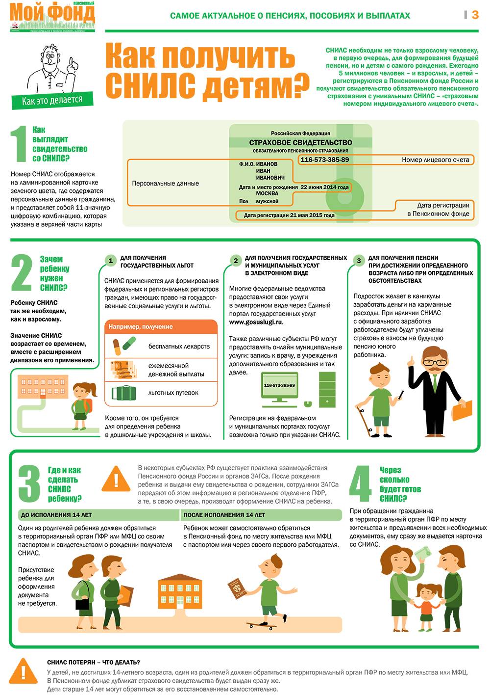 Первые документы ребенка