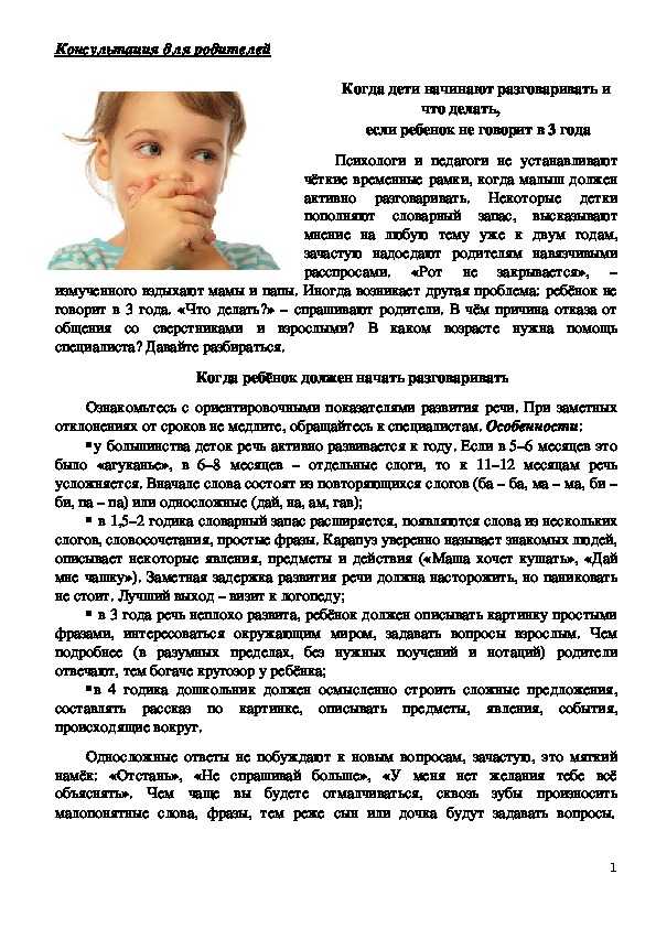 Как научить ребенка говорить в 2 года