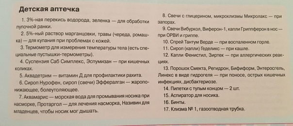 Спасительный сундучок, или из чего состоит аптечка для новорожденных