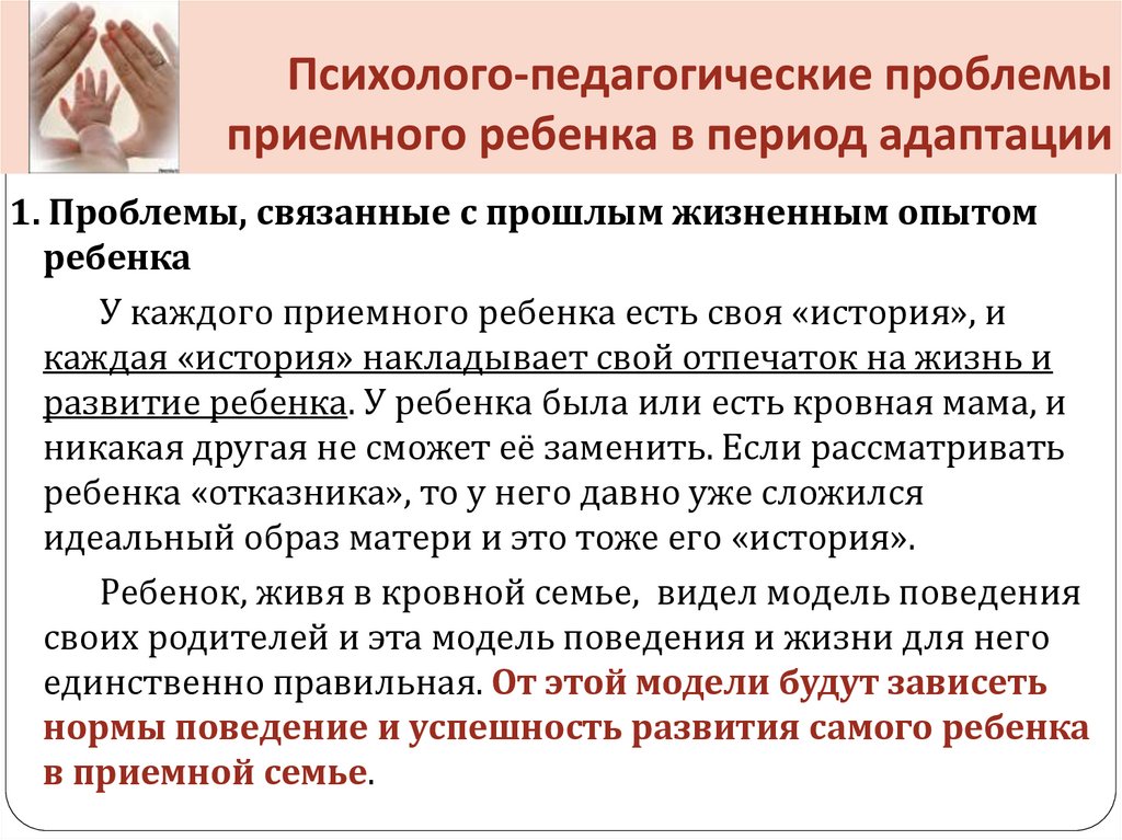 Проблемы и их решения в семьях, где есть усыновленные дети
