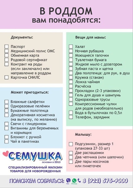 Сумка в роддом - список вещей зима 2023-2024: что взять с собой в роддом, основные документы