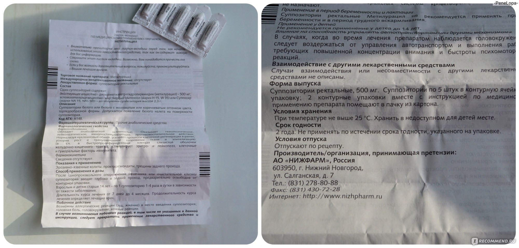 Метилурацил при молочнице: свечи, мазь, таблетки
