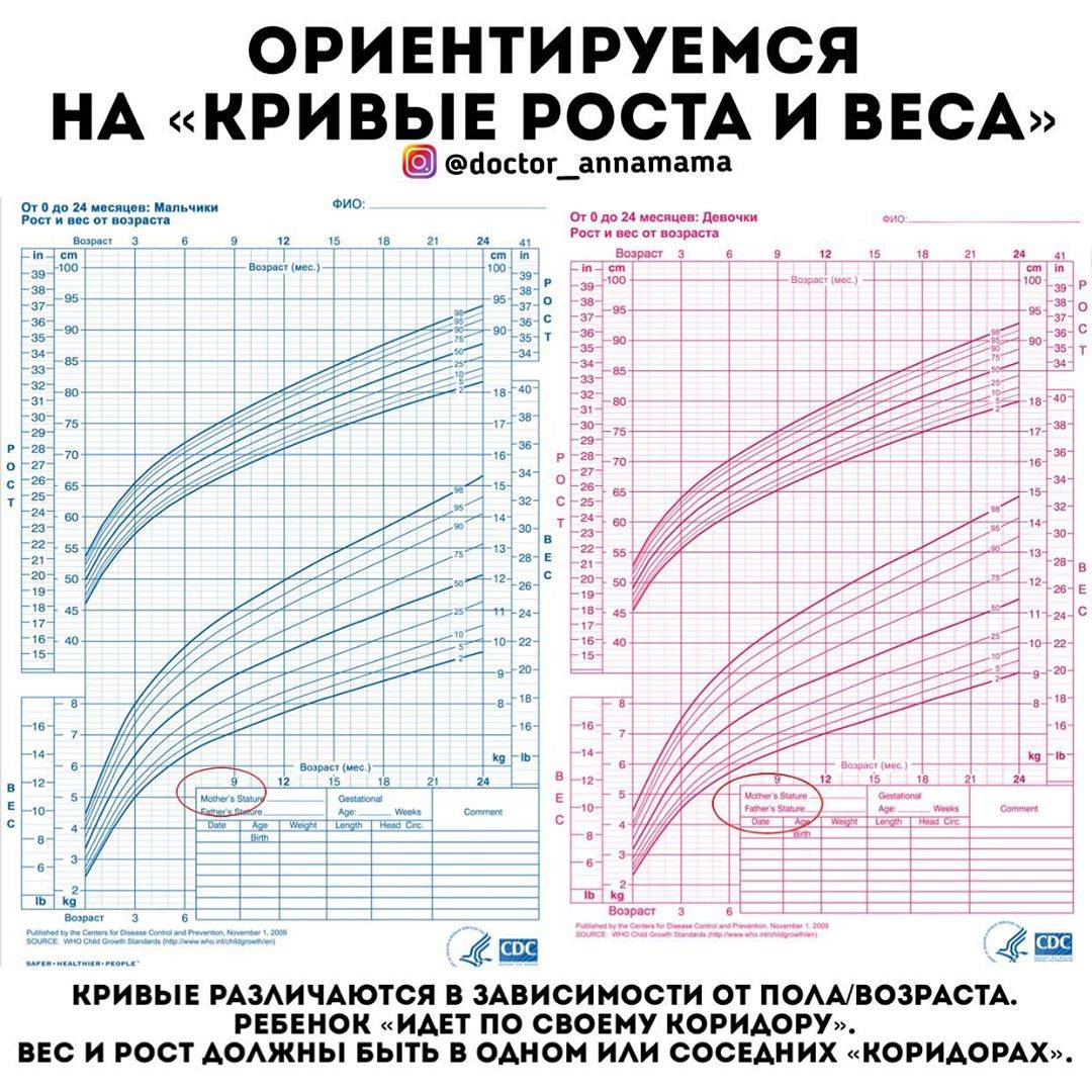 Перцентильные диаграммы детей