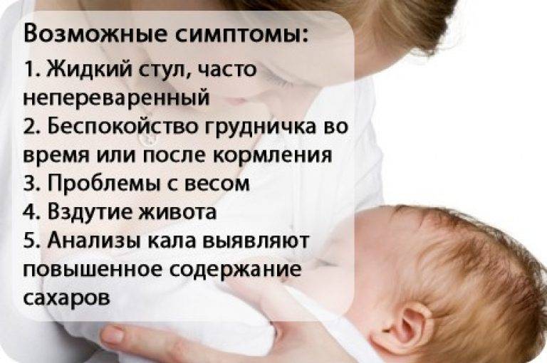 Непереносимость лактозы у грудничков: симптомы