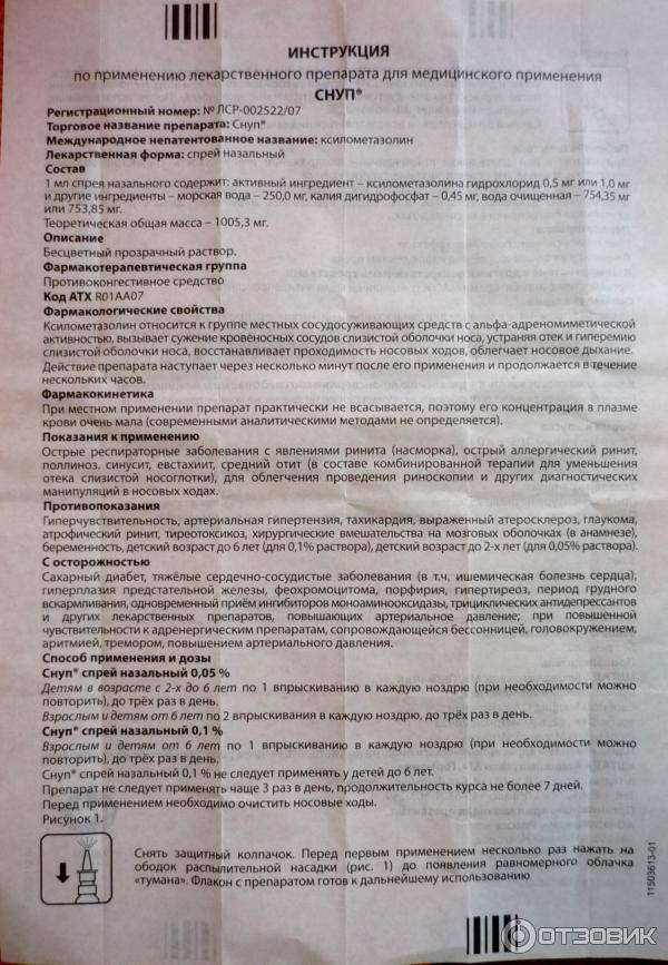 Инструкция к спрею снуп действие и особенности применения препарата от насморка - лортут
