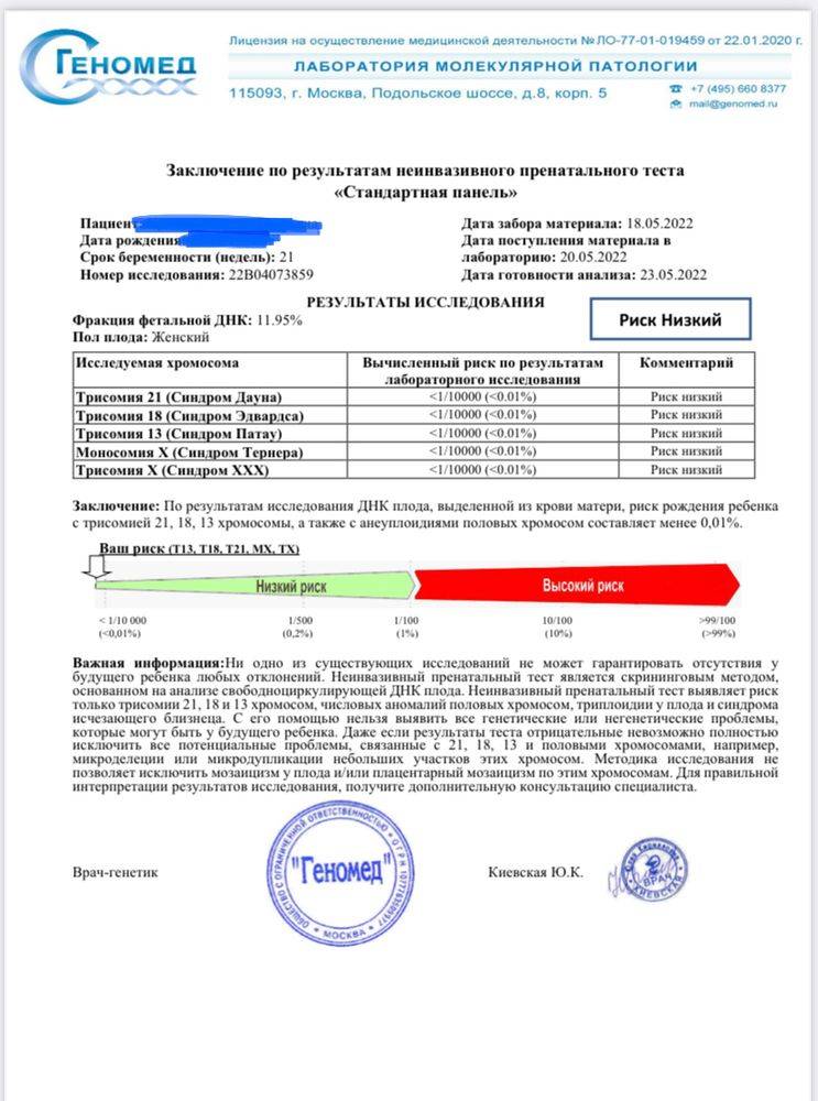 Что такое неинвазивный пренатальный тест?