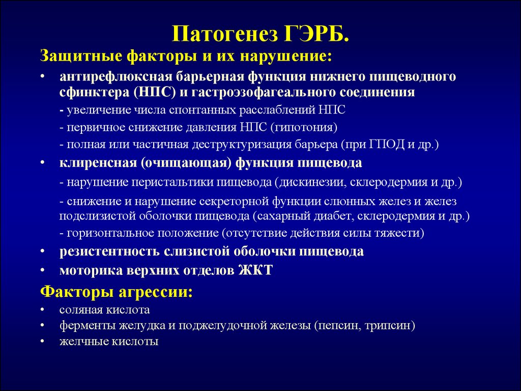 Гастроэзофагиальная рефлюксная болезнь (гэрб)