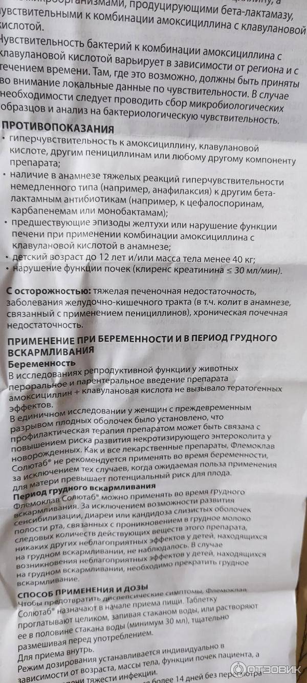 Флемоклав солютаб: инструкция по применению, аналоги,
