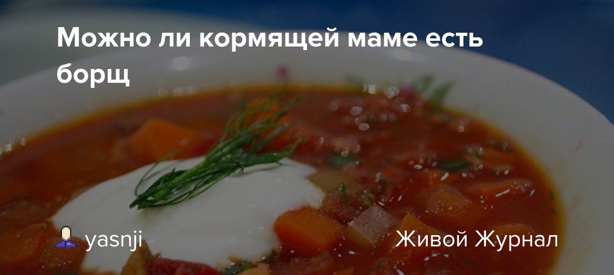 Можно ли есть борщ при грудном вскармливании